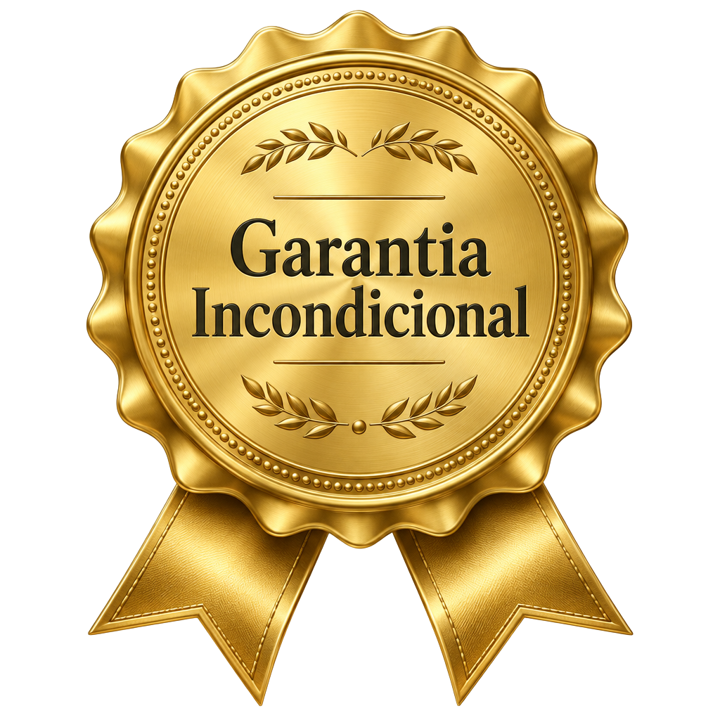 Selo dourado de garantia incondicional